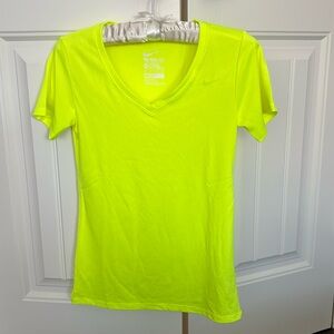 Nike Neon Yellow Legend 2.0 Women’s Short Sleeve V-neck Tee